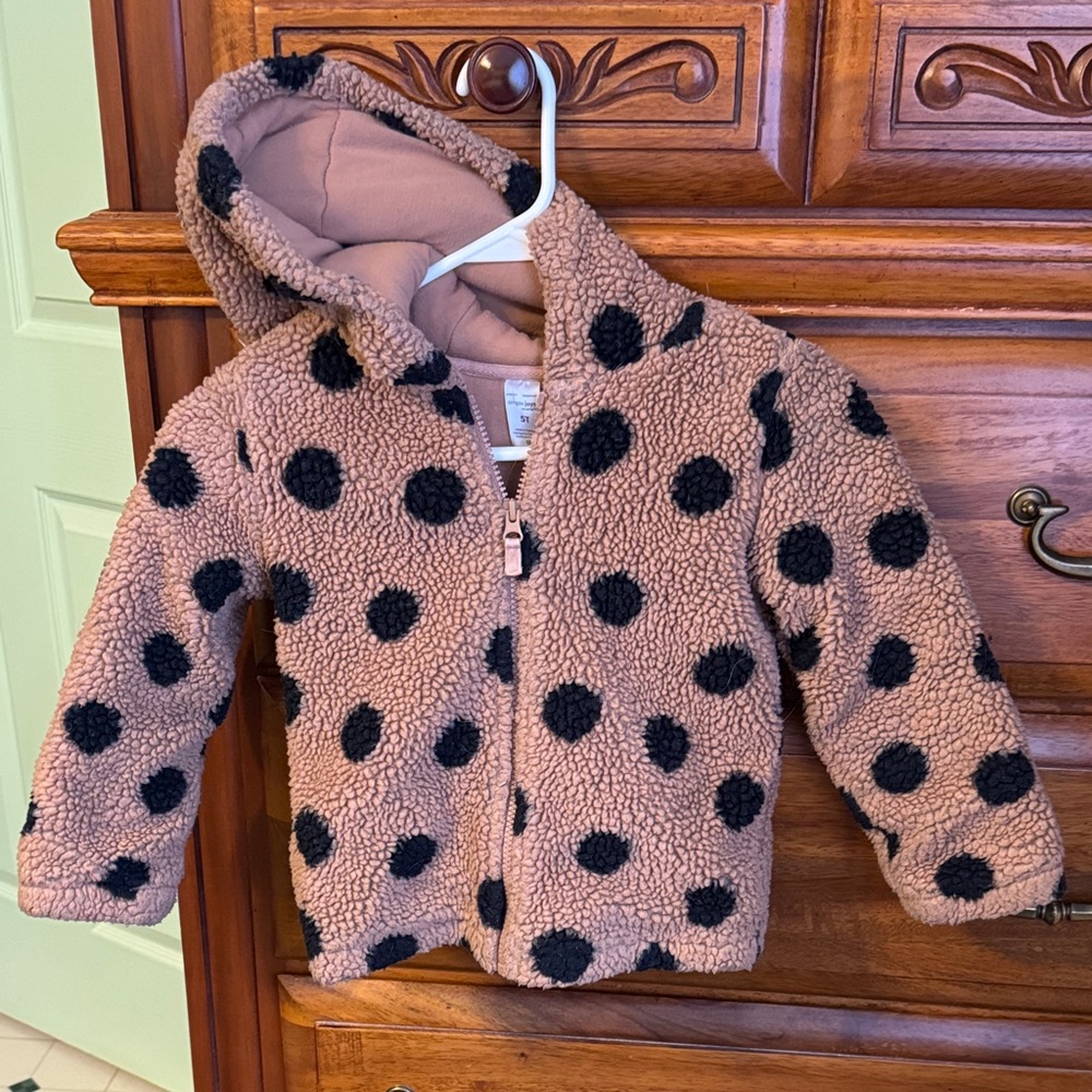 Cozy Polka Dot Kids Puffer Jacket